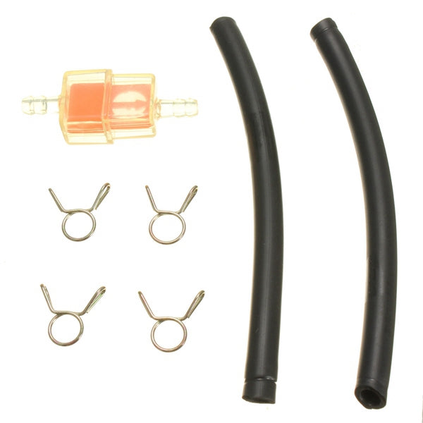 6mm 4 Clips Petrol Fuel Pipe Hose Filter In Line For Motorcycle Motor Bike Scooter