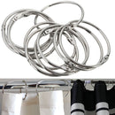 12Pcs Stainless Steel Circle Shower Curtain Hook Bath Curtain Glide Hanger