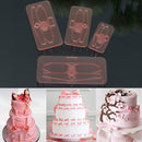4Pcs Plastic Bow Cake Cutter Molds Icing Cookie Biscuit Fondant Embosser Craft
