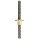 150mm Lead Screw 8mm Thread Stainless Steel Lead Screw with Flange Brass Nut