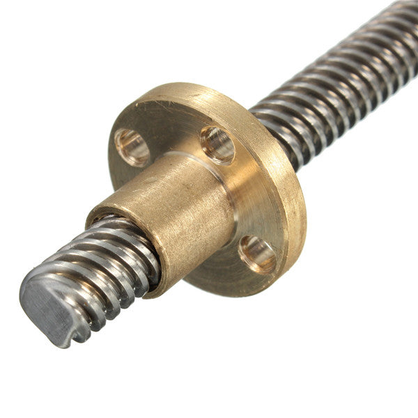 150mm Lead Screw 8mm Thread Stainless Steel Lead Screw with Flange Brass Nut