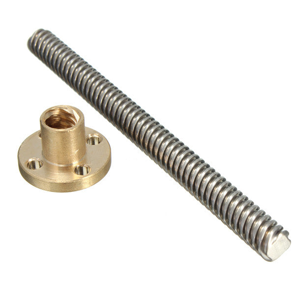 150mm Lead Screw 8mm Thread Stainless Steel Lead Screw with Flange Brass Nut