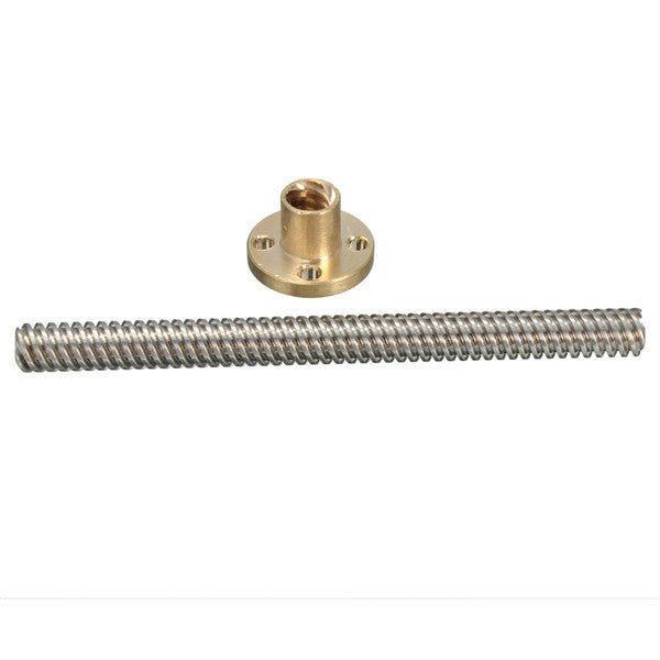 150mm Lead Screw 8mm Thread Stainless Steel Lead Screw with Flange Brass Nut