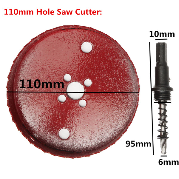 110-200mm M42 HSS Hole Saw Cutter Drill Bit Bi Metal Tip Drill For Aluminum Iron Wood