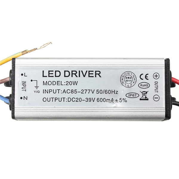 New 20W Waterproof IP67 Power Supply Constant Current LED Light Driver