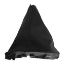 Leather Gear Stick Shift Knob Dustproof Cover Black for VW Golf MK4 1998-2003