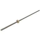 T8 250mm Lead Screw 8mm Thread 2mm Pitch Lead Screw with Brass Nut