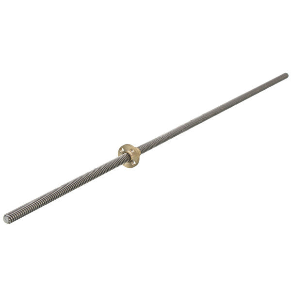 T8 250mm Lead Screw 8mm Thread 2mm Pitch Lead Screw with Brass Nut