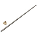T8 250mm Lead Screw 8mm Thread 2mm Pitch Lead Screw with Brass Nut