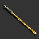 Drillpro DB-T2 13pcs 1.5-6.5mm HSS Titanium Coated 1/4 Inch Hex Shank Twist Drill Bit Set
