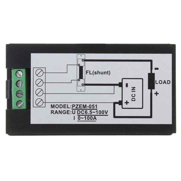 Excellway 100A DC Digital Multifunction Power Meter Energy Monitor Module Volt Meterr Ammeter With 50A Shunt