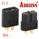 Amass XT60 Bullet Connector Plugs For RC Battery Motor Black 10 Pairs