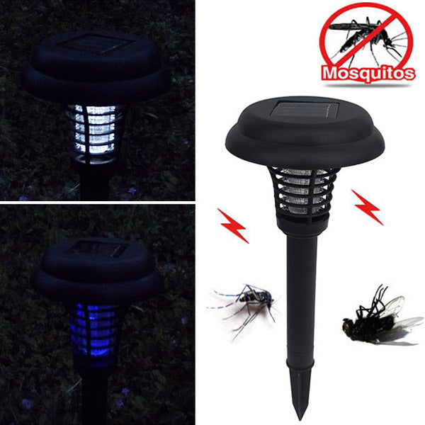 Garden Solar Power LED Mosquito Killer Lamp Yard Plastic Waterproof Lawn Light