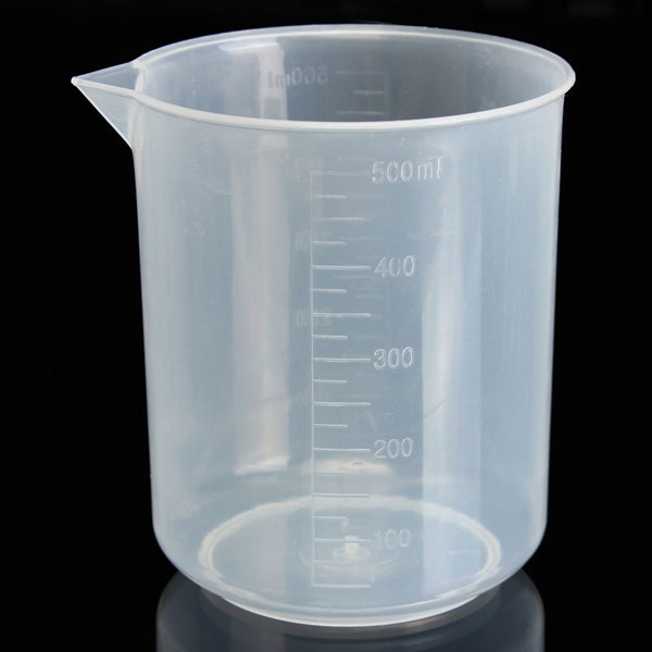25mL To 1000mL Graduated Clear Plastic Beaker Volumetric Container For Laboratory