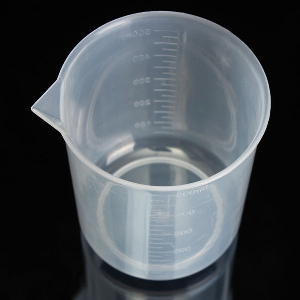 25mL To 1000mL Graduated Clear Plastic Beaker Volumetric Container For Laboratory
