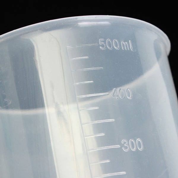25mL To 1000mL Graduated Clear Plastic Beaker Volumetric Container For Laboratory
