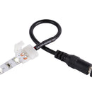Solderless Female Barrel Power Connector for 8mm 3528 LED Strip Light