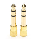 2PCS 6.5mm Male to 3.5mm Female Audio Connector