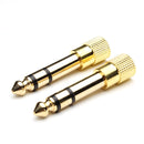 2PCS 6.5mm Male to 3.5mm Female Audio Connector