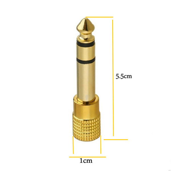 2PCS 6.5mm Male to 3.5mm Female Audio Connector