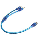 Car RCA Phone Y Splitter Lead Adapter Cable Female To Male Plug Connector