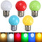 E27 3W PE Frosted LED Globe Colorful White Red Green Blue Yellow Lamp AC110-240V