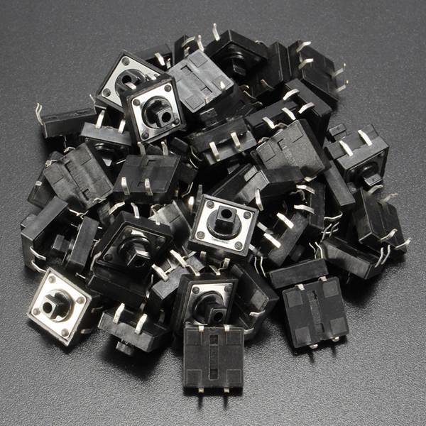 50PCS TC-1212T 12x12x7.3mm Tact Tactile Push Button Momentary SMD PCB Switch