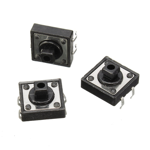 50PCS TC-1212T 12x12x7.3mm Tact Tactile Push Button Momentary SMD PCB Switch