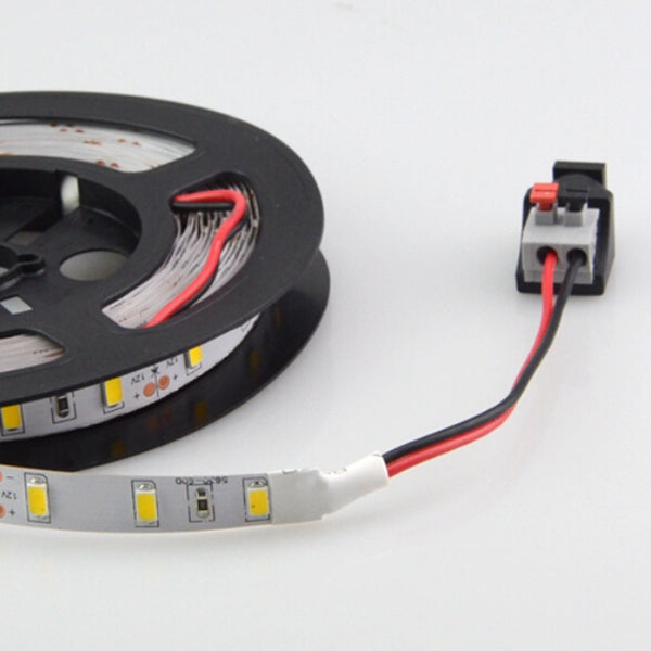 LUSTREON DC Power Male Female 5.5*2.1mm Connector Adapter Plug Cable Pressed for LED Strips 12V
