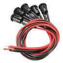 5PCS DC 12V 3mm Light Lamp  Pre Wired 200mm With Plastic Bezel Holders