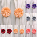1 Pair Rose Flower Window Curtain Tie Back Clip-on Fastener For Home Decor