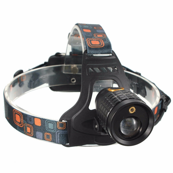 4 Mode LED Zoomable Headlight Headlamp White And Red Laser Light Use 2x 18650 batteries