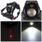 4 Mode LED Zoomable Headlight Headlamp White And Red Laser Light Use 2x 18650 batteries