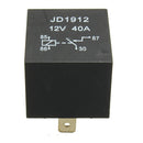 40A AMP 12V 4 Pin Relay Socket Base Terminals For Motorcycle Car Van Boat Automotive