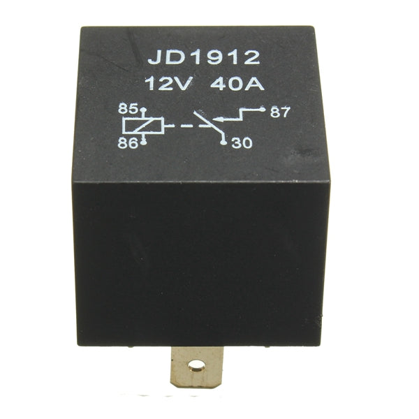 40A AMP 12V 4 Pin Relay Socket Base Terminals For Motorcycle Car Van Boat Automotive