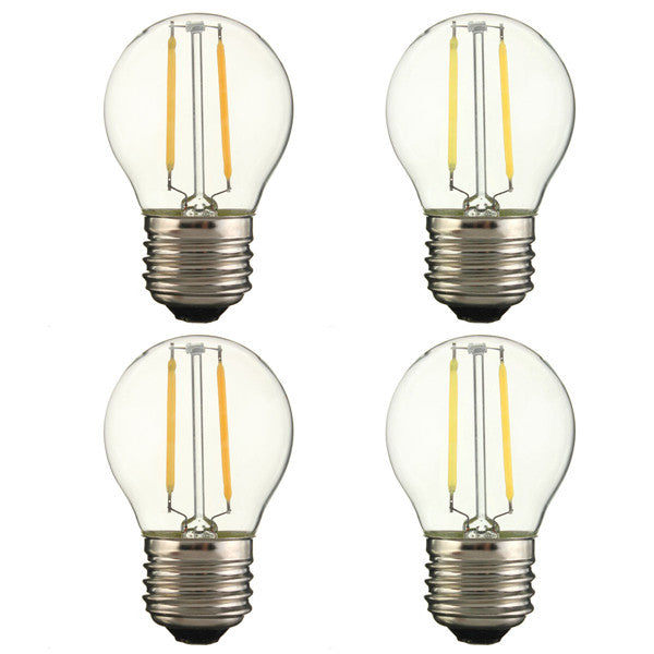 E27 G45 2W Warm White/ White Edison Filament LED COB Dimmable Lamp AC220V/110V