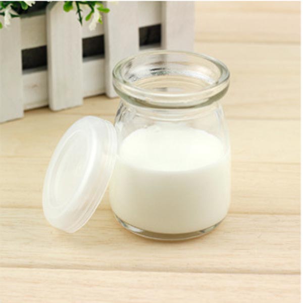 100ML Yogurt Milk Glass Bottle Pudding Cup High Temperature Resistant