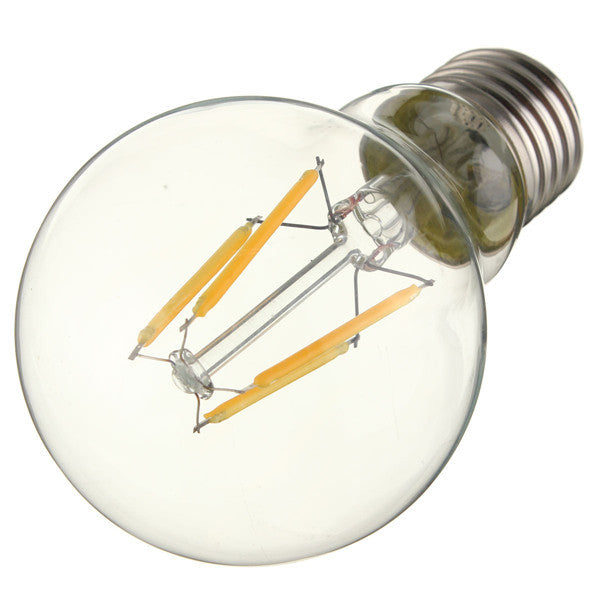 E27 A60 4W Warm White/ White Edison Filament LED COB Dimmable Globe Bulb Lamp AC220V/110V