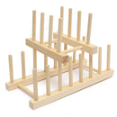 Wooden Dish Plate Storage Holders Folding Racks Drying Shelf