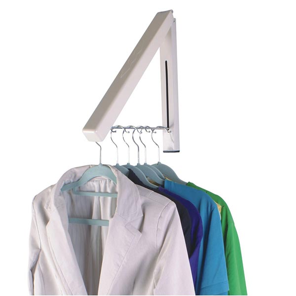 Creative Wall Mounted Retractable Foldable Clothes Rack Magic Hanger Storage Holder