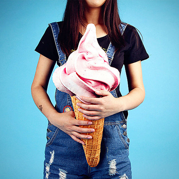 Honana PT-624 PP Cotton Creative 3D Squishy Ice Cream Shape Throw Pillows Sofa Home Office Car Back Cushion