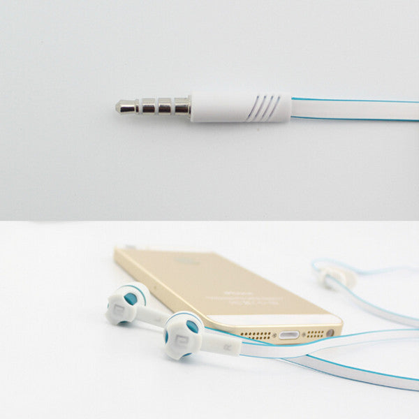 Langston Langsdom JM26 3.5mm In-ear Flat Wire Headphone Earphone With Mic