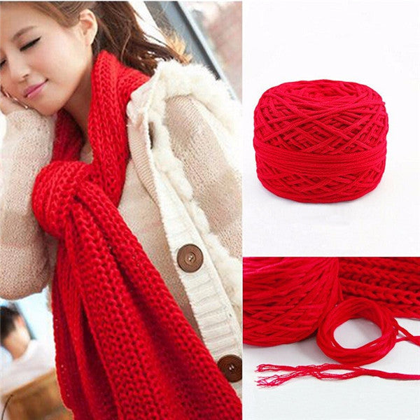 200g 25 Color Soft Cotton Hand Knitting Yarn Smooth Wool Yarn Ball Wool Scarf Baby Clothes