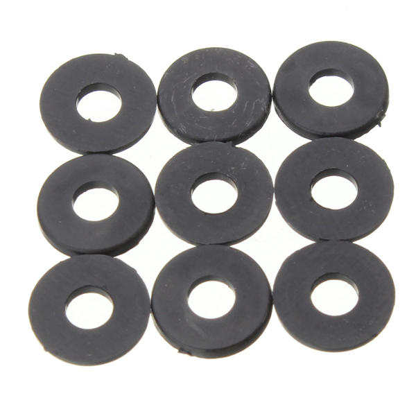 Suleve M3NW1 Black Flat Nylon Washer OD 8mm for M3 Screws 100pcs