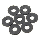Suleve M3NW1 Black Flat Nylon Washer OD 8mm for M3 Screws 100pcs