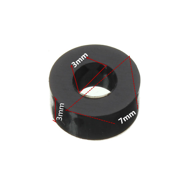 Suleve M3NW2 Flat Nylon Washer Black Round Spacer Waser OD 8mm for M3 Screws 50pcs