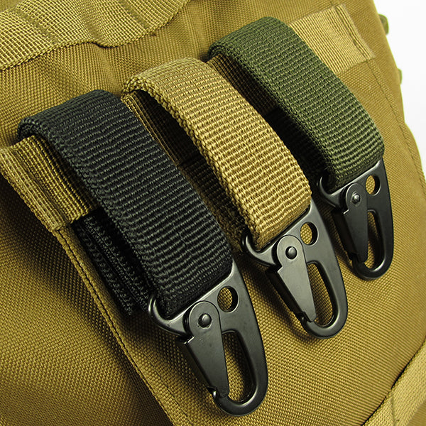 Carabiner Hook Webbing Buckle Nylon Molle Belt Hanging Key Ring Outdoor Tool