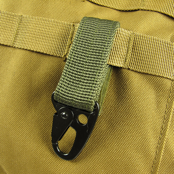 Carabiner Hook Webbing Buckle Nylon Molle Belt Hanging Key Ring Outdoor Tool