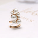 Gold Plated Women Jewelry Flower Cute Cat Pearl Nail Ring