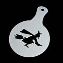 8Pcs Halloween Cappuccino Latte Art Coffee Stencils Duster Cake Icing Spray